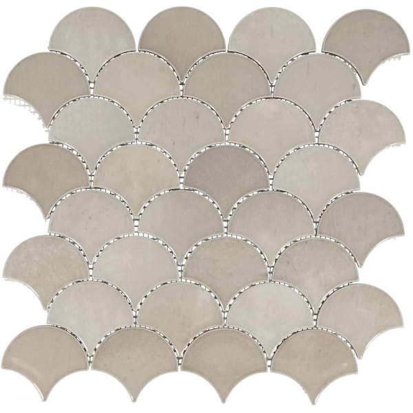 Daltile Miramo Sand 13 in. x 13 in. Glazed Ceramic Fan