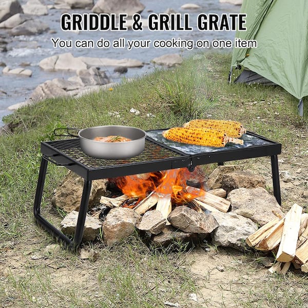 Camping Grill Grate Stainless Steel Mesh Bush Craft Fire Cooking BBQ  Barbecue