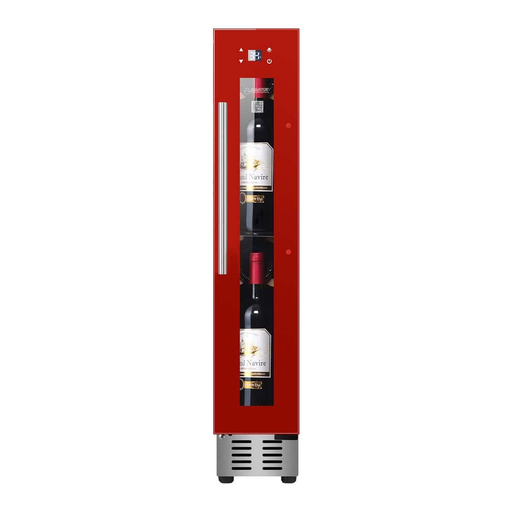 9-Bottles Wine Cellar Cooling unit 1-Zone Freestanding/Built-In, in Red wit