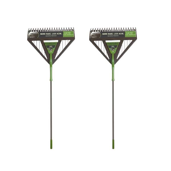2-Piece Poly Leaf Rake Garden Tool Set