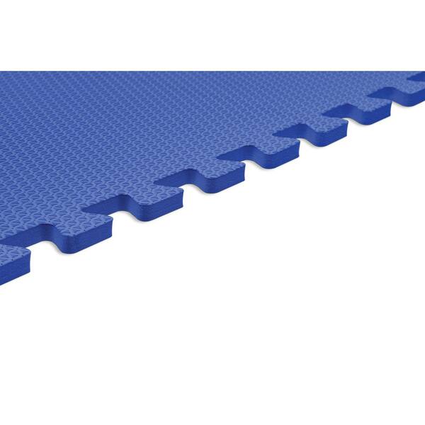 Norsk Blue 24 in. x 24 in. EVA Foam Non-Toxic Solid Color Interlocking Tiles (72 sq. ft. - 18 tiles) Norsk Blue 24 in. x 24 in. EVA Foam Non-Toxic Solid Color Interlocking Tiles (72 sq. ft. - 18 tiles)