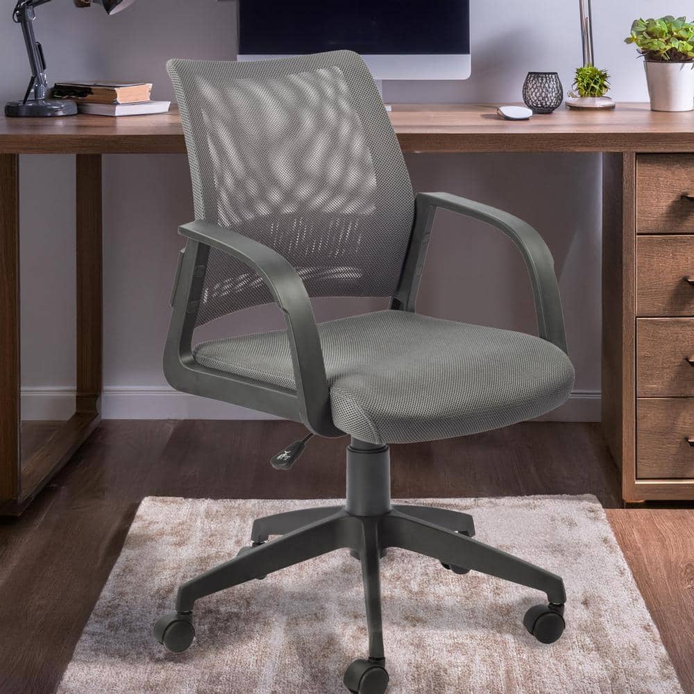 Leick Home Office Mesh Back Adjustable Height Swivel Ergonomic Desk