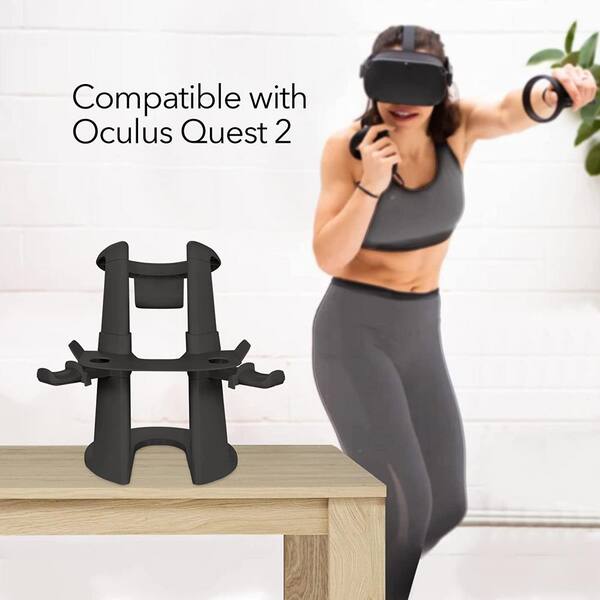 Wasserstein VR Headset Stand Controllers Holder Gaming Accessories for  Oculus Quest, Quest 2, and Rift S (Black) OQ2VRHeadsetStandBlkUS - The Home  Depot