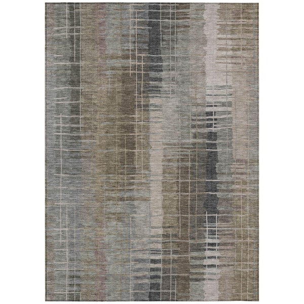 Chantille Machine Washable Indoor/Outdoor Abstract ACN2261 Brown 2 ft. 6 in. x 3 ft. 10 in. Area Rug