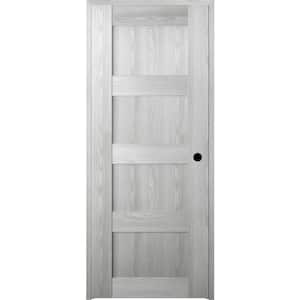 30 in. x 80 in. Vona Left-Handed Solid Core Ribeira Ash Textured Wood Single Prehung Interior Door