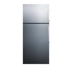 27 in. 12.6 cu. ft. Top Freezer Refrigerator in Stainless Steel, Counter Depth