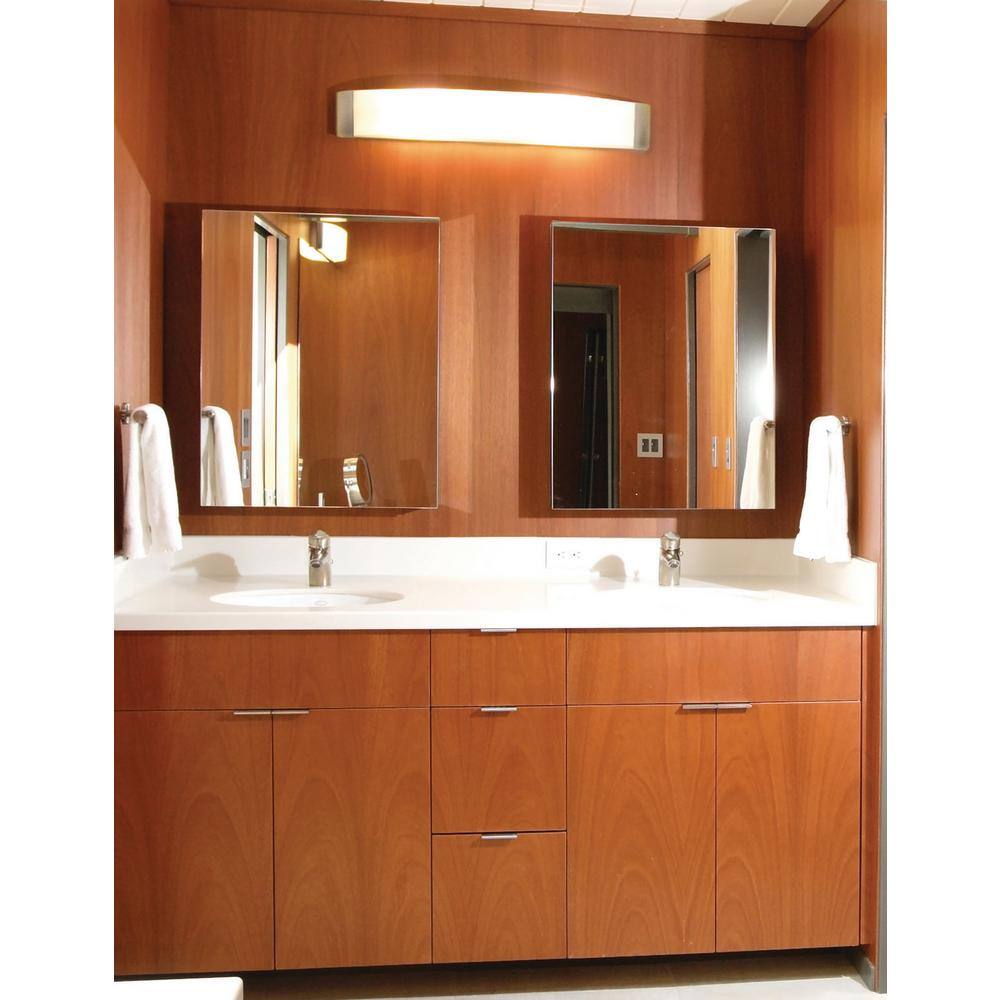 Satin Nickel 25-Inch LED Vanity Light with Acrylic Shade