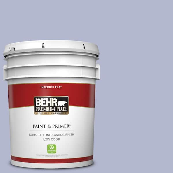 BEHR PREMIUM PLUS 5 gal. #620C-3 Purple Surf Flat Low Odor Interior Paint & Primer