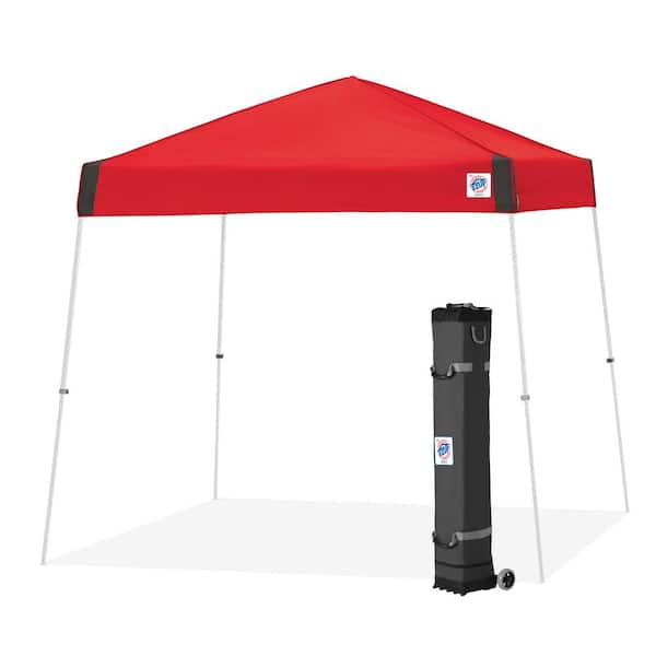 E-Z UP Vista Series 12 ft. x 12 ft. Red Instant Canopy Pop Up Tent with Roller Bag