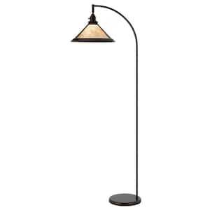 65 in. Bronze 1 Dimmable (Full Range) Standard Floor Lamp for Living Room with Metal Empire Shade