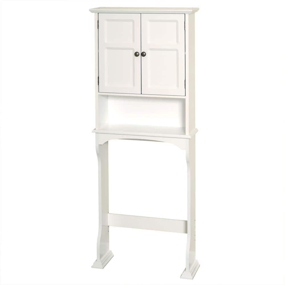 Zenna Home 2575 In W X 655 In H X 825 In D White Over The Toilet Storage 9923ww The Home Depot