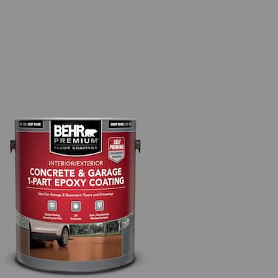 1 gal. #N520-4 Cool Ashes Self-Priming 1-Part Epoxy Satin Interior/Exterior Concrete and Garage Floor Paint