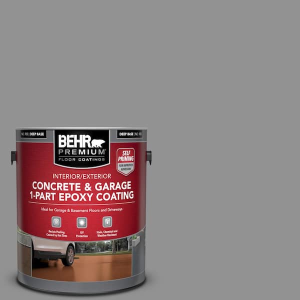 BEHR PREMIUM 1 gal. #N520-4 Cool Ashes Self-Priming 1-Part Epoxy Satin Interior/Exterior Concrete and Garage Floor Paint
