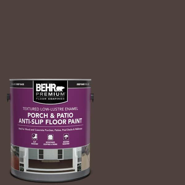 BEHR PREMIUM 1 gal. #MS-90 Deep Chocolate Textured Low-Lustre Enamel Interior/Exterior Porch and Patio Anti-Slip Floor Paint