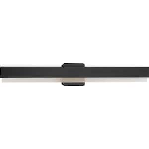 Semblance Collection 32 in. Matte Black Medium Modern 3CCT Integrated LED 1-Light Linear Vanity Light