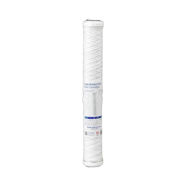 Rain Harvesting Rainwater Granular Activated Carbon Slim Cartridge 20 in.