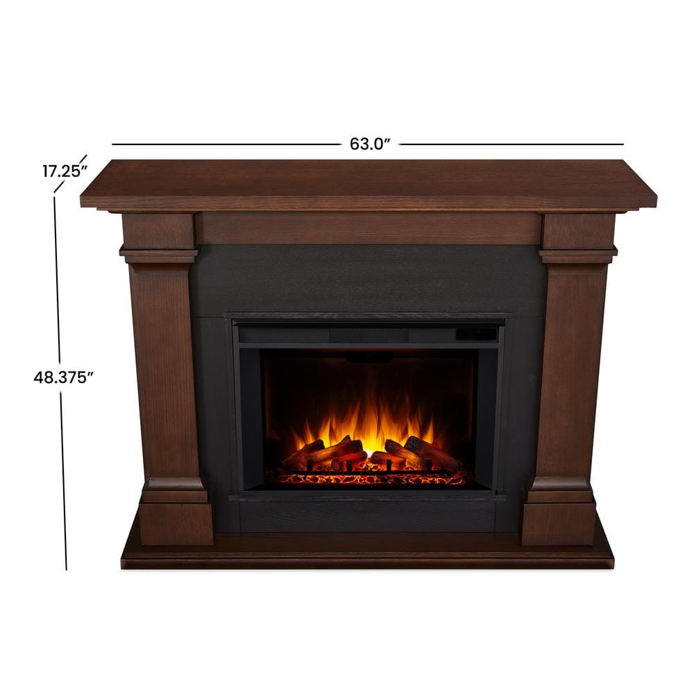 Callaway Chestnut Oak Grand Electric Fireplace with Mantel