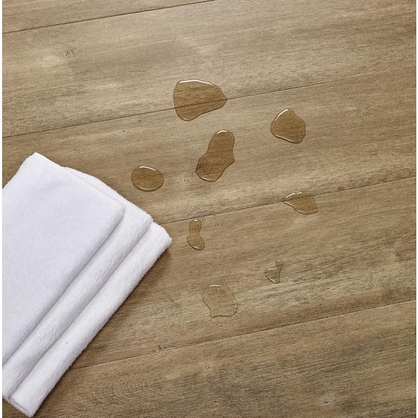 Lifeproof Acadia Birch 2/7 in. T x 7.5 in. W Waterproof Click Lock Wire Brushed Engineered Hardwood Flooring (22.9 sq.ft./case)