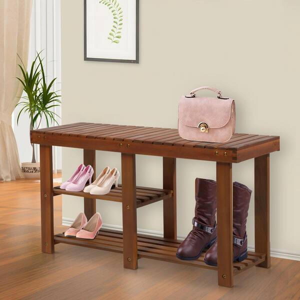 Homcom 58 Narrow Shoe Cabinet For Entryway, Tall Shoe Rack