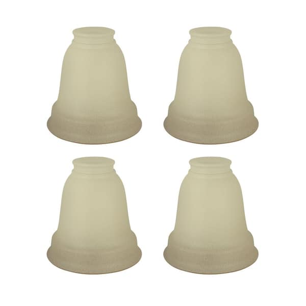 Photo 1 of 5 in. Antique Bell Ceiling Fan Replacement Glass Shade (4-Pack)