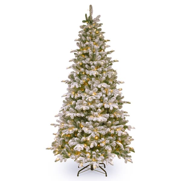 National Tree Company 6-1/2 ft. Feel Real Everest Fir Medium Hinged Tree with 350 Clear Lights