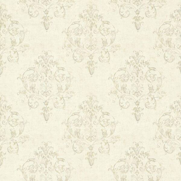 Chesapeake Arronsburg Linen Damask Linen Wallpaper Sample