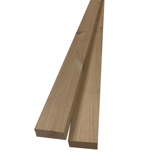 Swaner Hardwood 1 in. x 2 in. x 2 ft. Knotty Alder S4S Board (5-Pack)