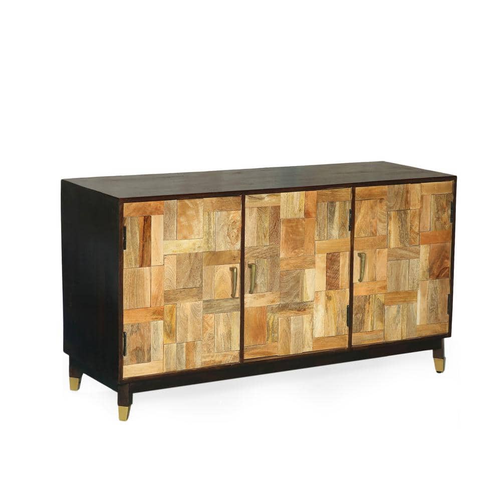 Reviews for Noble House Upham Walnut and Natural Sideboard Pg 1 The