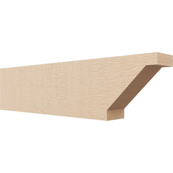 Ekena Millwork 4-in. x 8-in. x 32-in. Burlington Woodgrain, Primed Tan Timberthane Polyurethane Rafter Tail Brace