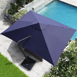 13 ft. x 10 ft. Single Top Cantilever Patio Umbrella in Navy Blue