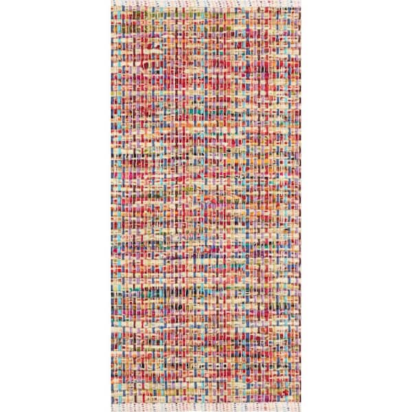 3 ft. x 8 ft. Multi Vista Chindi Handwoven Cotton Indoor Runner Rug