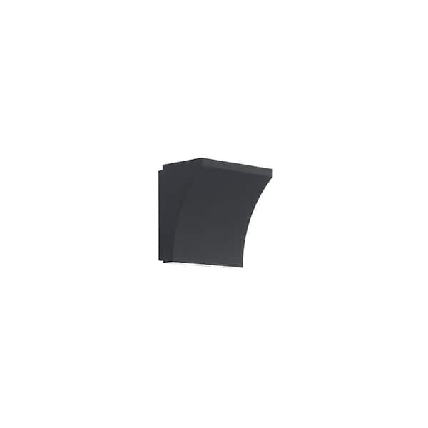 WAC Lighting Cornice 5 in. 2-Light Black LED Wall Sconce with Selectable CCT