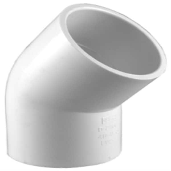 Charlotte Pipe 4 in. PVC Schedule 40 45-Degree S x S Elbow Fitting