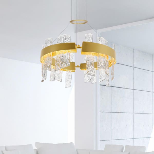 Guadiana 24 in LED Satin Gold Chandelier