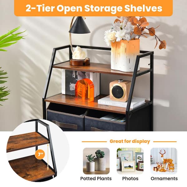 (NEW) Four Level Dresser Storage Organizer shops Shelf Rack