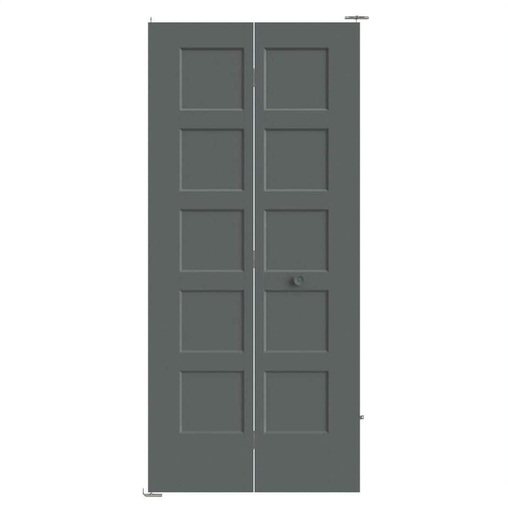 36 in. x 80 in. 5-Panel Bayshore Hollow Core Cordite Molded Composite Bi-Fold Door price history on PriceWatchPro