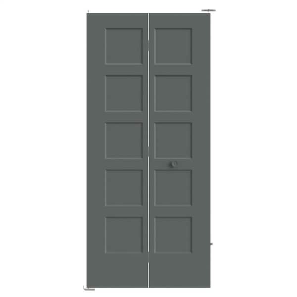 Masonite 36 in. x 80 in. 5-Panel Bayshore Hollow Core Cordite Molded Composite Bi-Fold Door