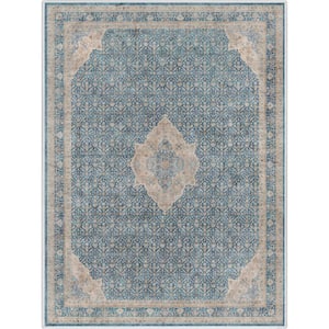 Blue 3 ft. 11 in. x 5 ft. 3 in. Asha Lilith Vintage Persian Oriental Area Rug