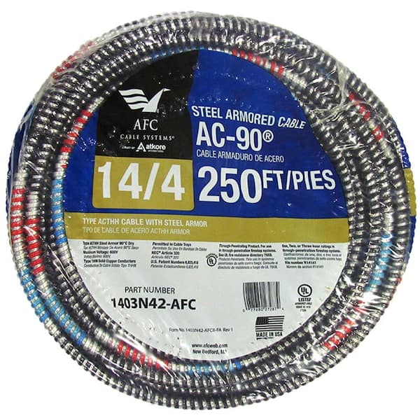 AFC Cable Systems 14/4 x 250 ft. BX/AC-90 Solid Cable