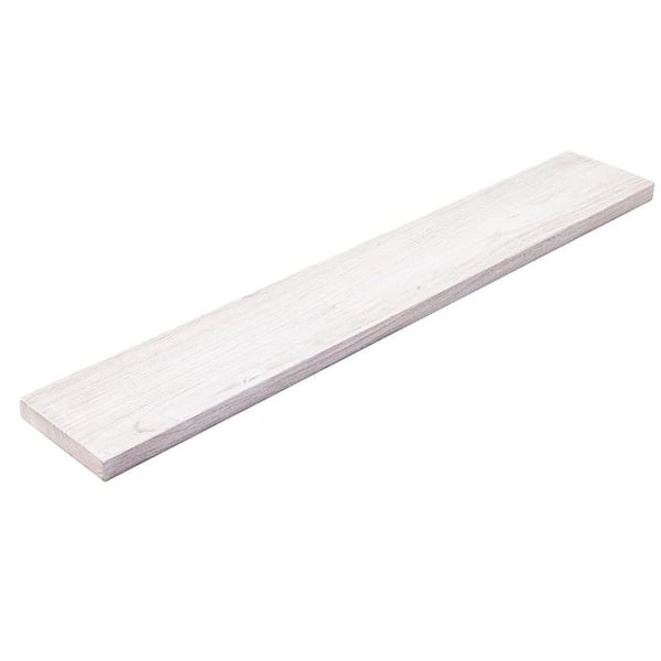 48 in. W x 8 in. D White Wash Floating Shelves Decorative Wall Shelf Rustic Elm Wood