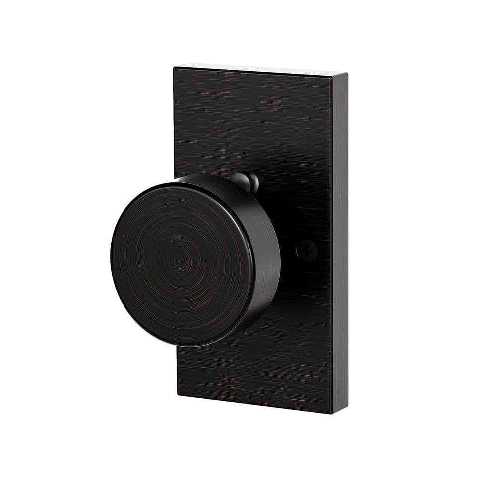 Modern Metal Oil Rubbed Bronze Interior Privacy Bed/Bath Door Knob with Round Knob and Rectangular Backplate price history on PriceWatchPro