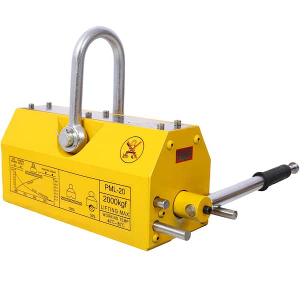 4400 lb. Heavy Duty Magnet Permanent Magnetic Lifting with Release for Hoist, Shop Crane, Block