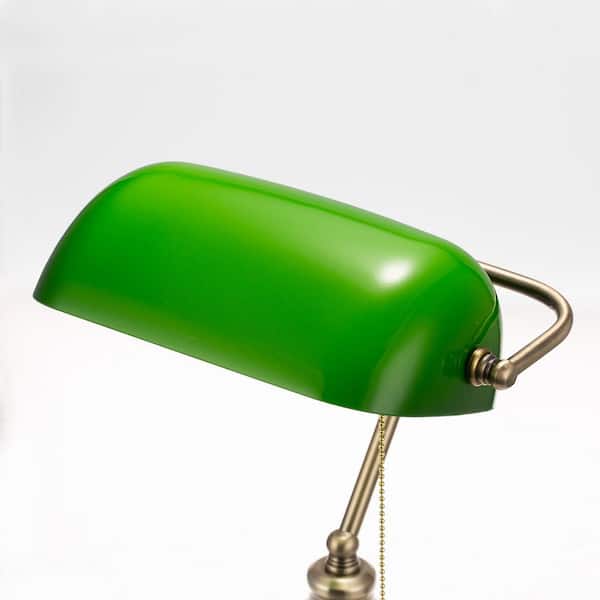 Bankers Lamp Green Glass Shade / Vintage Style Banker Lamp with Pull Chain  Switch / Study Lamp / Traditional Desk Lamp / Library Lamp