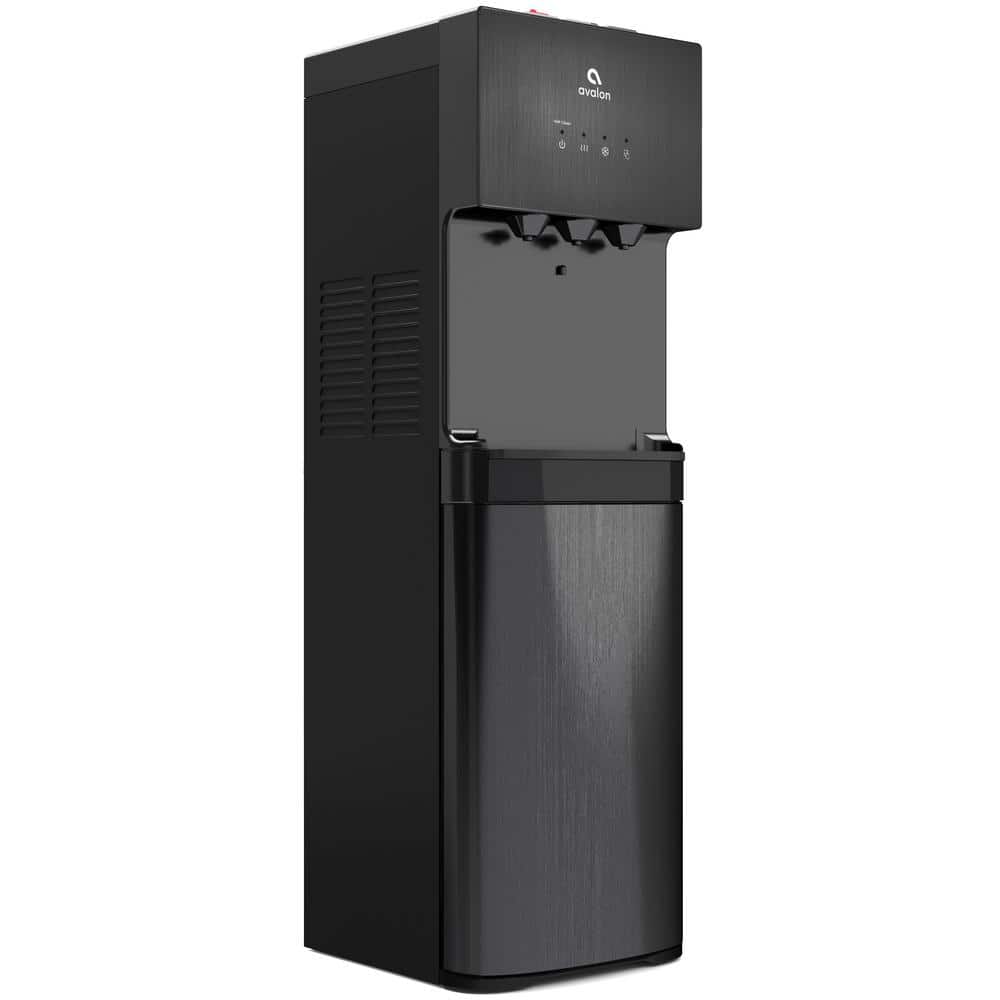 Black Stainless Steel Bottom Loading Water Cooler Dispenser