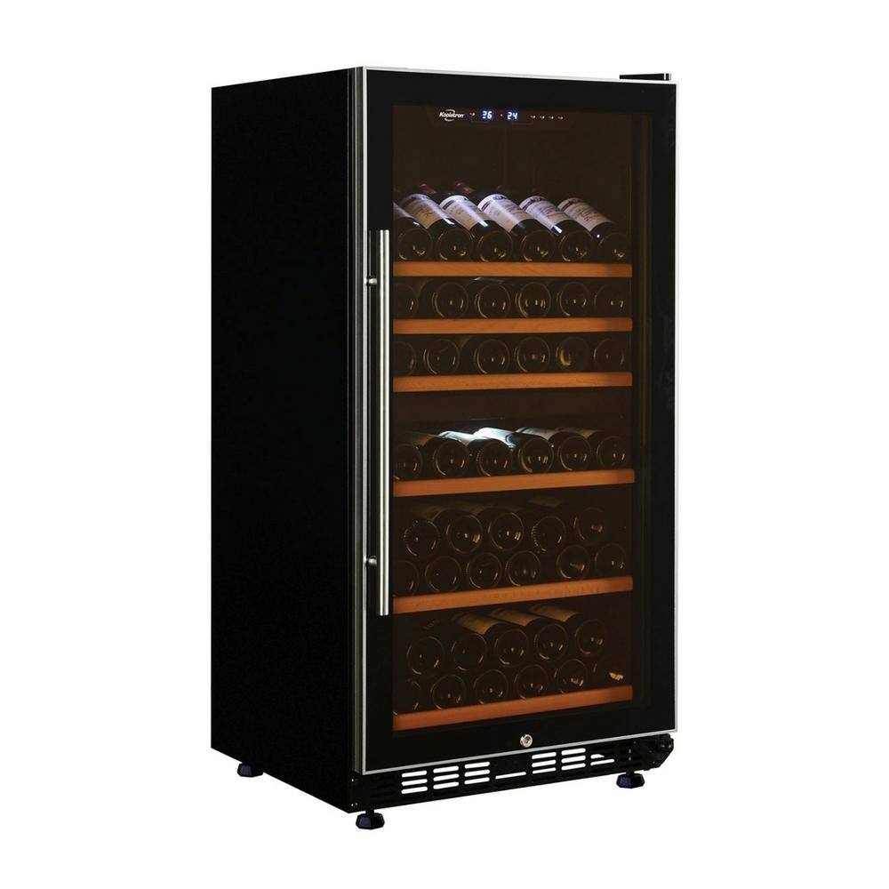 Koolatron 68-Bottle Dual Zone Freestanding Wine Cellar, Black