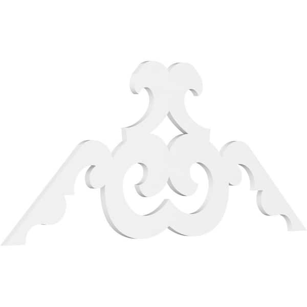 Ekena Millwork 1 in. x 72 in. x 33 in. (11/12) Pitch Benson Gable Pediment Architectural Grade PVC Moulding