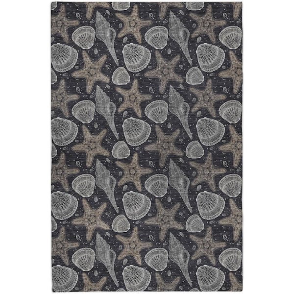 Dream Shag Premium Machine Washable Abstract ADS183 Midnight 9 ft. x 12 ft. Area Rug