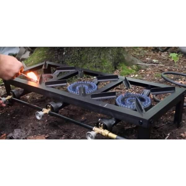 BaseCamp 45,000 BTU Triple Burner Angle Iron Stove F235835 - The Home Depot