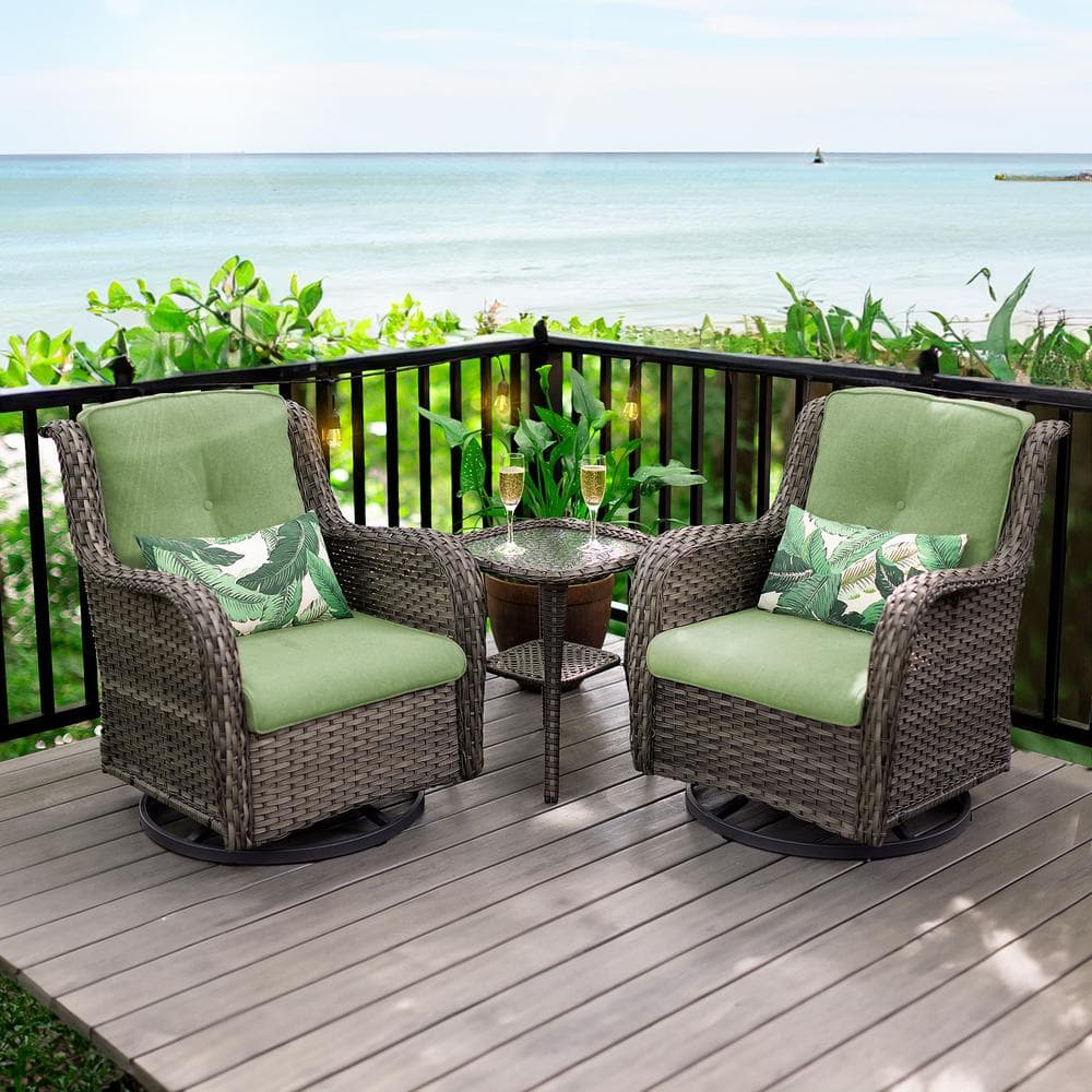 Garden Rocking Chair Soft Padded Thick Cushion Outdoor for Beach