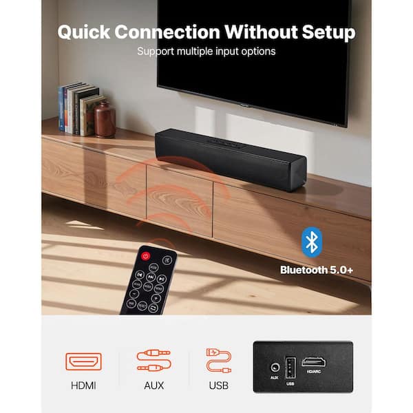 SVOPES Sound Bar for Smart TV, 2.0 Channel, 17 in. Compact